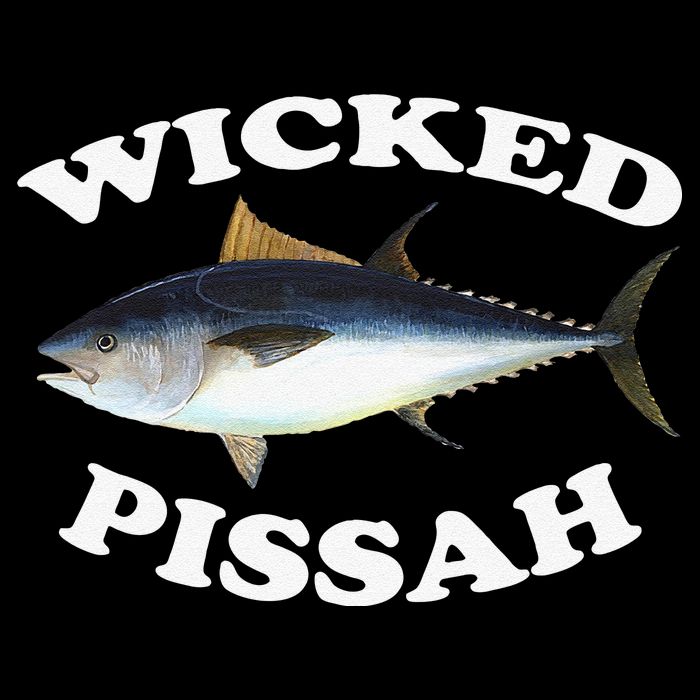Wicked Pissah Bluefin Tuna Illustration Fishing Angler Gear Bucket Hat