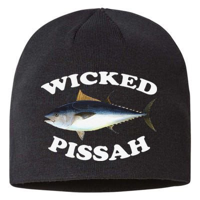Wicked Pissah Bluefin Tuna Illustration Fishing Angler Gear Sustainable Beanie