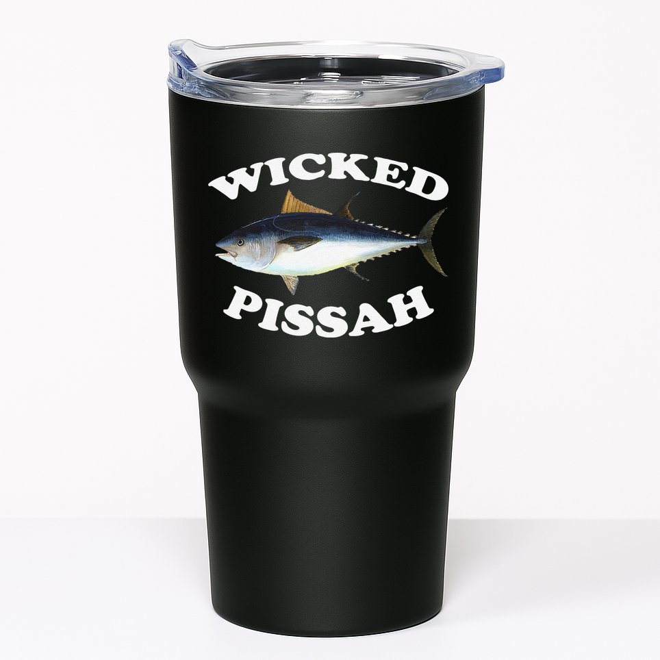 Wicked Pissah Bluefin Tuna Illustration Fishing Angler Gear Tumbler