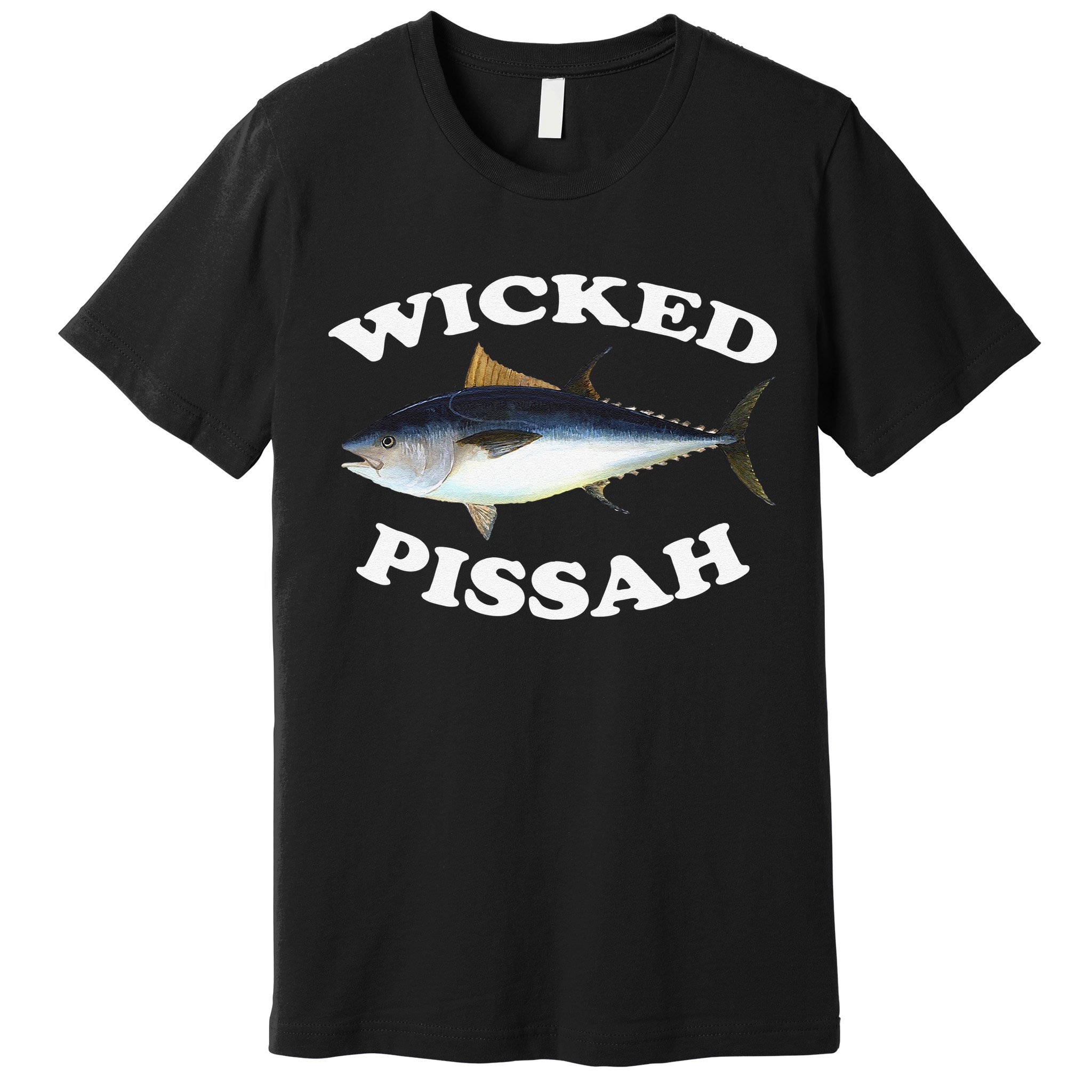 Wicked Pissah Bluefin Tuna Illustration Fishing Angler Gear Premium T-Shirt