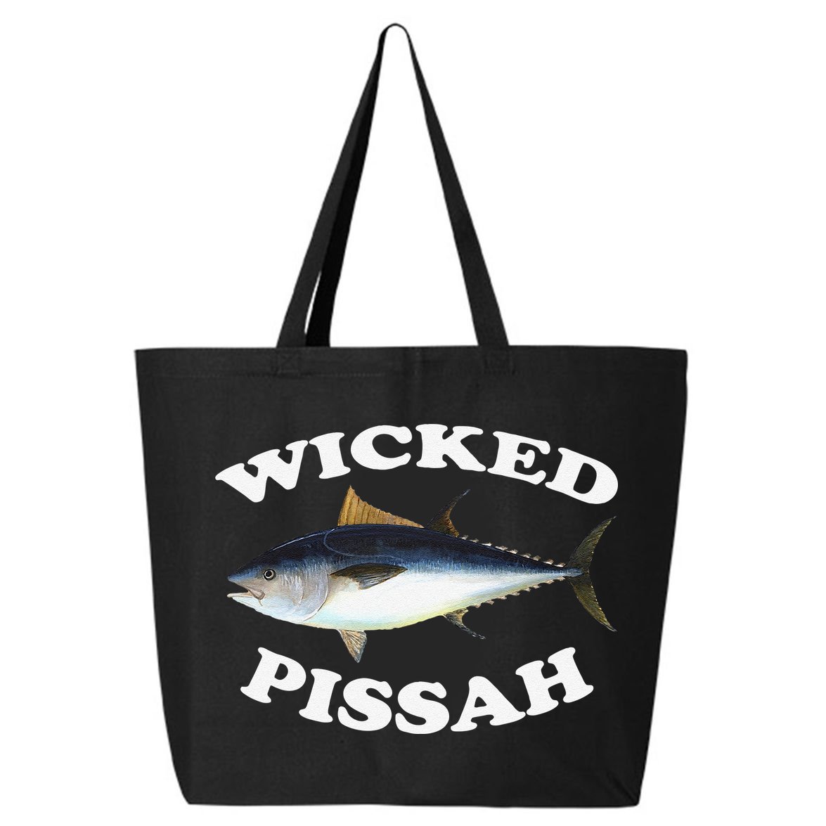 Wicked Pissah Bluefin Tuna Illustration Fishing Angler Gear 25L Jumbo Tote