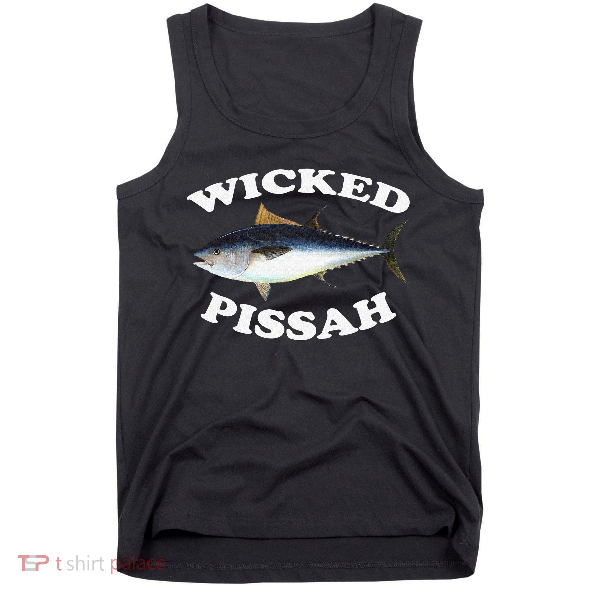 Wicked Pissah Bluefin Tuna Illustration Fishing Angler Gear Tank Top