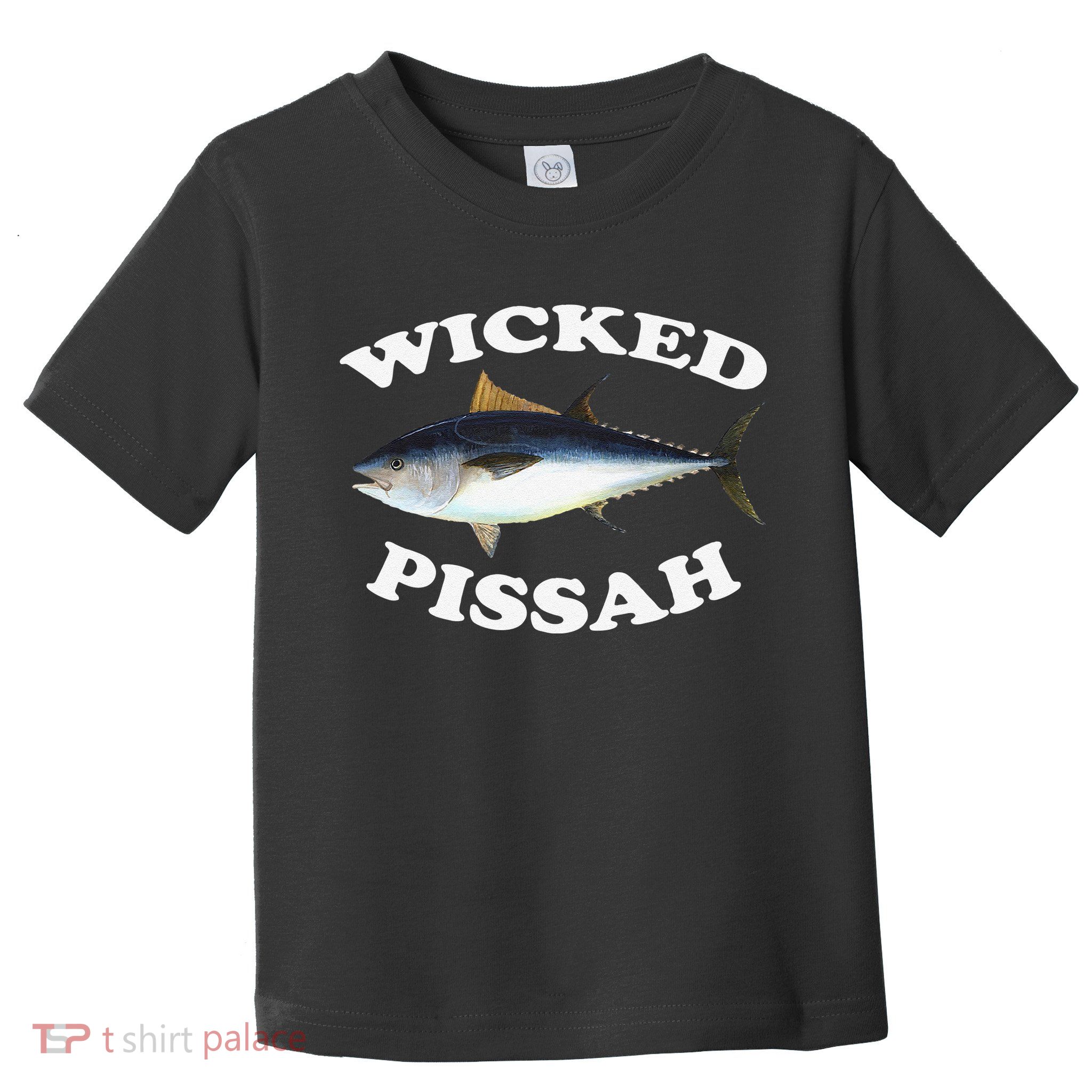 Wicked Pissah Bluefin Tuna Illustration Fishing Angler Gear Toddler T-Shirt