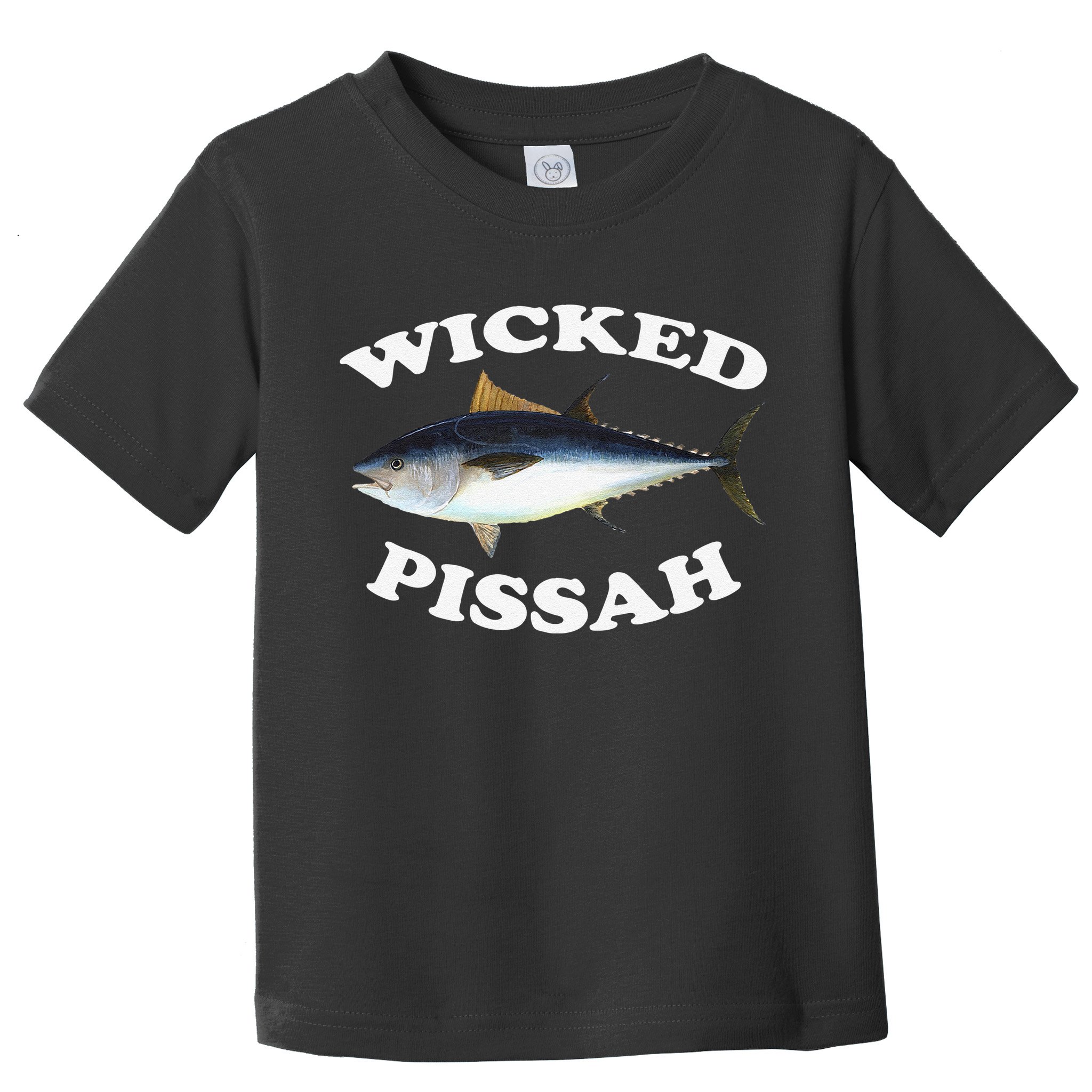 Wicked Pissah Bluefin Tuna Illustration Fishing Angler Gear Toddler T-Shirt
