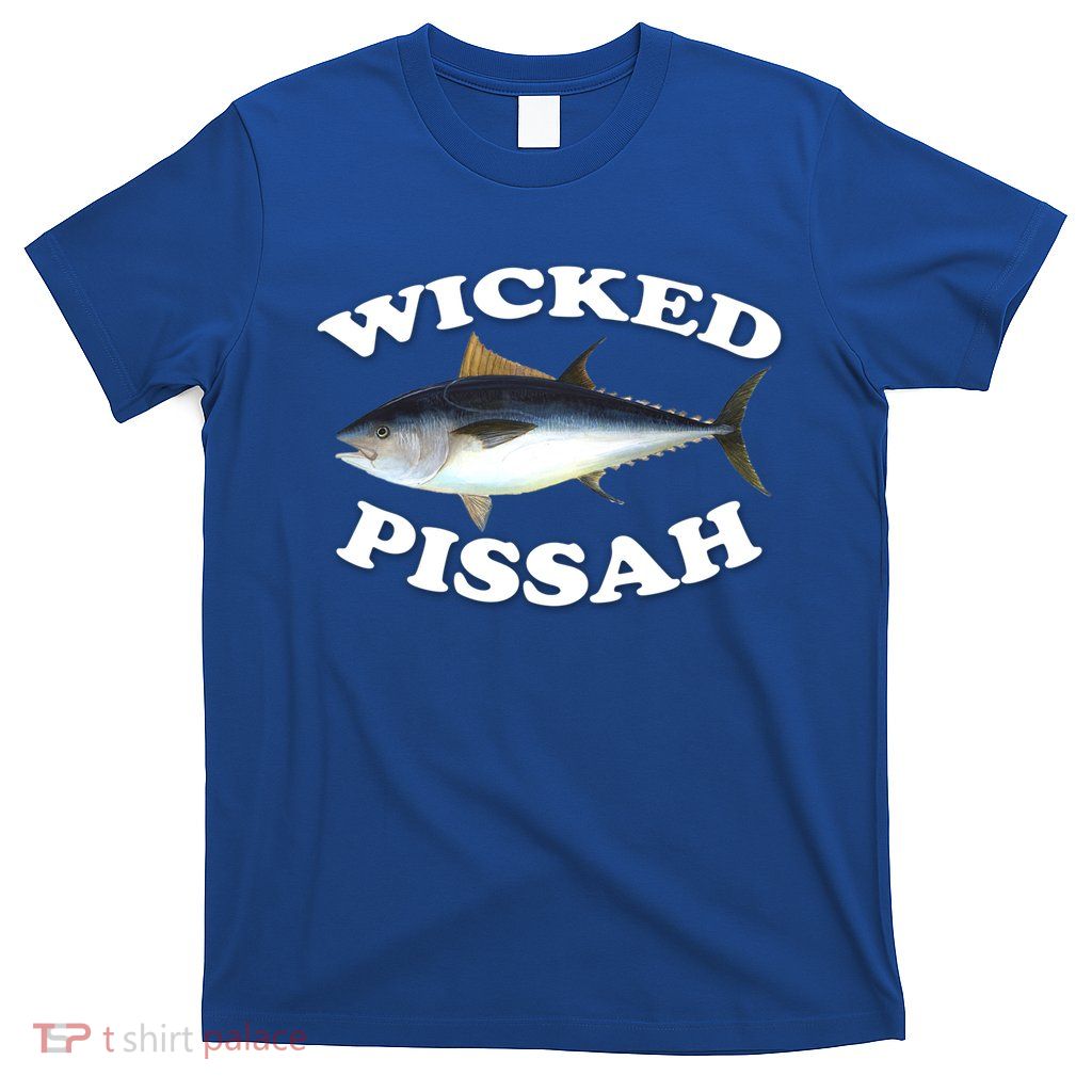 Wicked Pissah Bluefin Tuna Illustration Fishing Angler Gear Gift T-Shirt