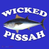 Wicked Pissah Bluefin Tuna Illustration Fishing Angler Gear Gift T-Shirt