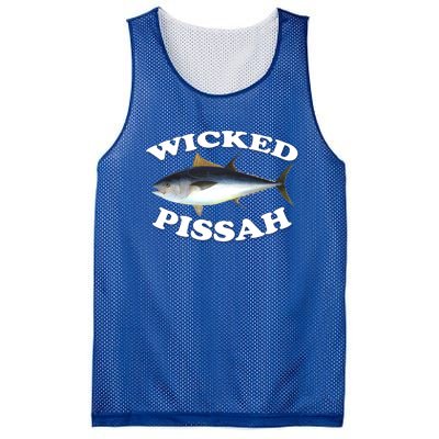 Wicked Pissah Bluefin Tuna Illustration Fishing Angler Gear Gift Mesh Reversible Basketball Jersey Tank