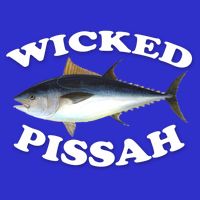 Wicked Pissah Bluefin Tuna Illustration Fishing Angler Gear Gift Womens T-Shirt