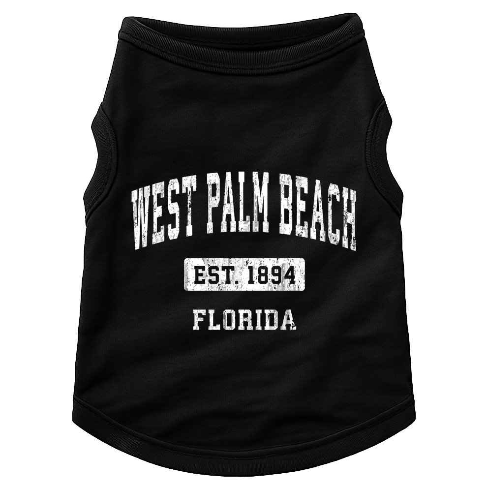 West Palm Beach Florida Fl Vintage Sports Established Doggie Tank
