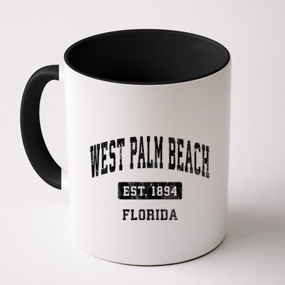 West Palm Beach Florida Fl Vintage Sports Established Mug