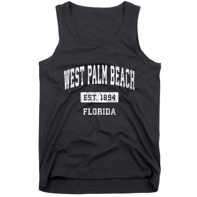West Palm Beach Florida Fl Vintage Sports Established Tank Top
