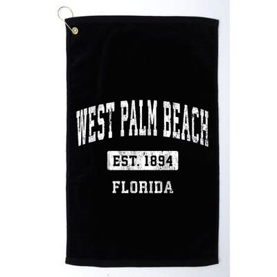 West Palm Beach Florida Fl Vintage Sports Established Golf Towel