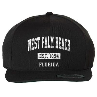 West Palm Beach Florida Fl Vintage Sports Established Wool Snapback Cap