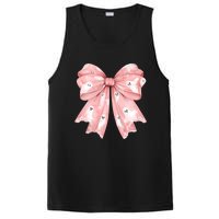 Women Pinkghost Bow Coquette Halloween Spooky Season PosiCharge Competitor Tank