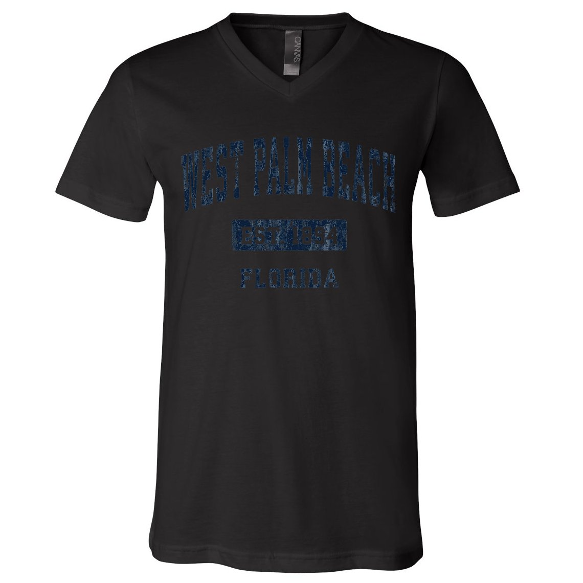 West Palm Beach Florida Fl Vintage Established D V-Neck T-Shirt