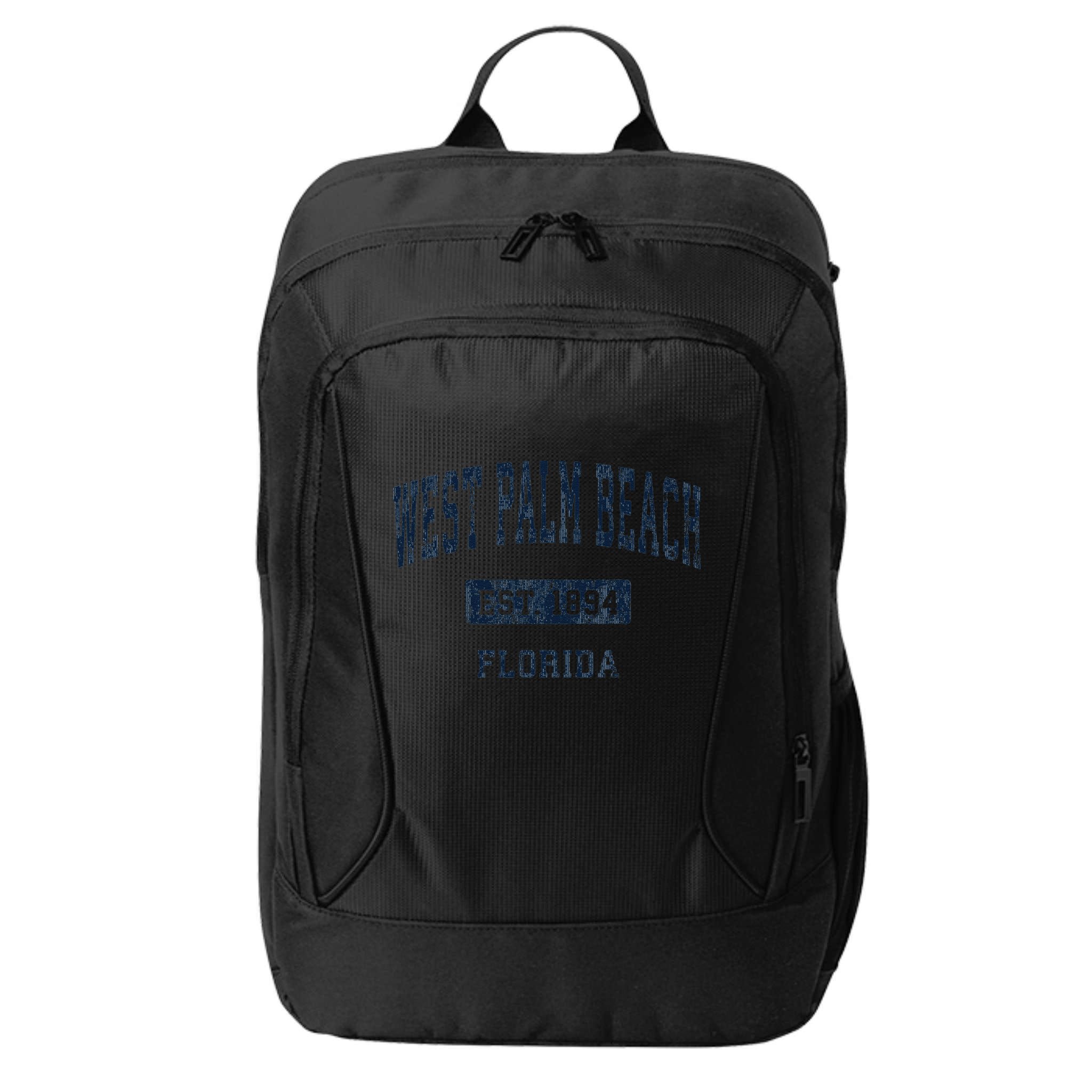 West Palm Beach Florida Fl Vintage Established D City Backpack