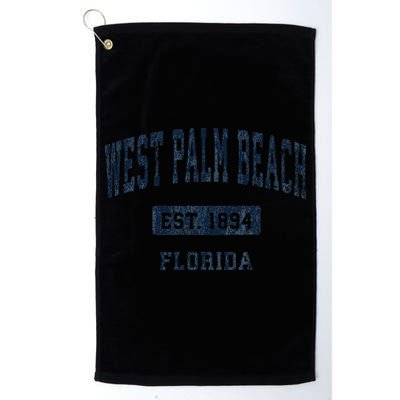 West Palm Beach Florida Fl Vintage Established D Golf Towel