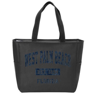 West Palm Beach Florida Fl Vintage Established D Zip Tote Bag