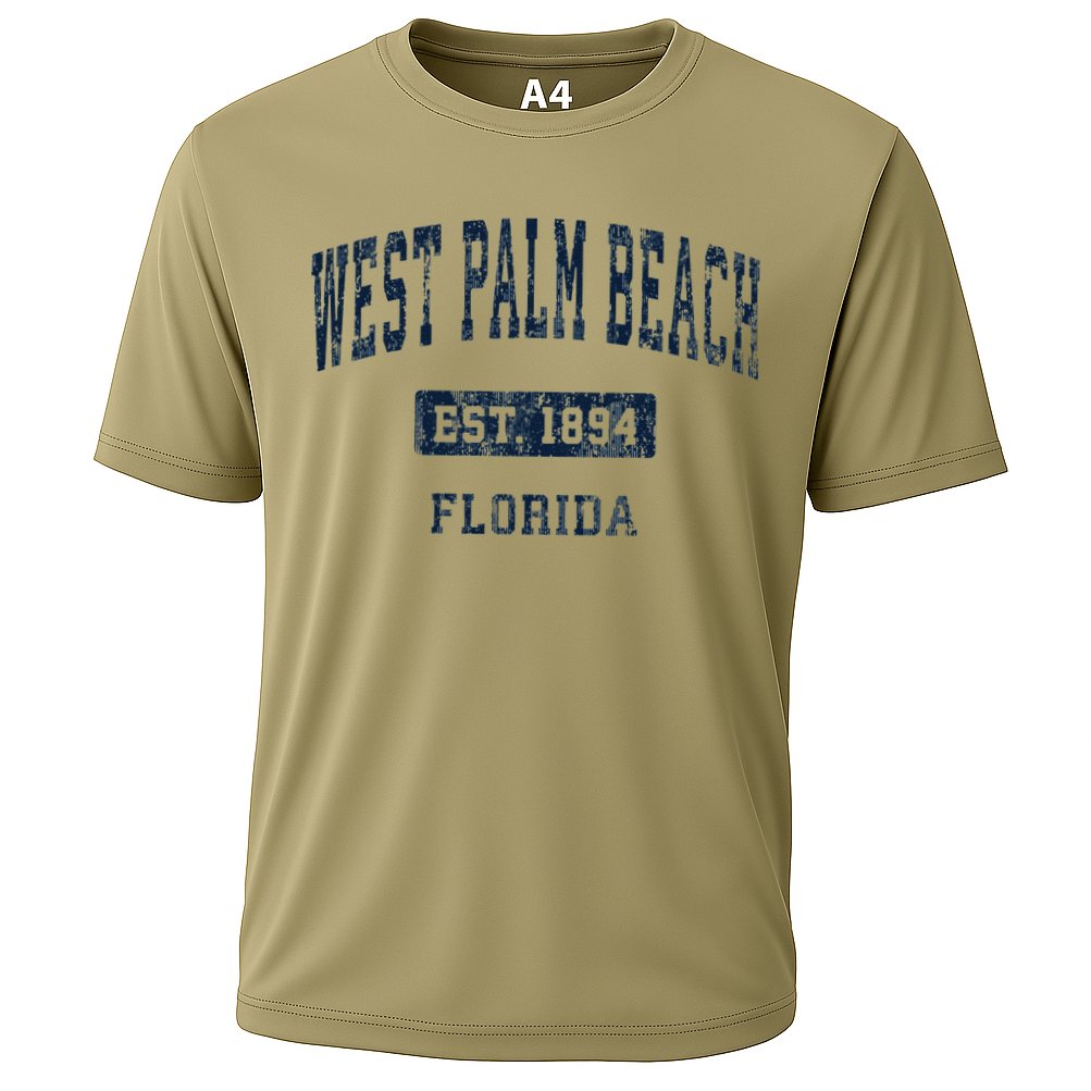 West Palm Beach Florida Fl Vintage Established D Performance Shirt
