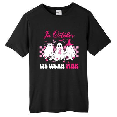 Wear Pink Breast Cancer Warrior Ghost Halloween Groovy Tall Fusion ChromaSoft Performance T-Shirt