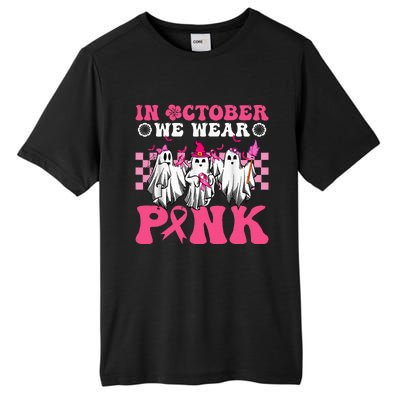 Wear Pink Breast Cancer Warrior Ghost Halloween Groovy Tall Fusion ChromaSoft Performance T-Shirt