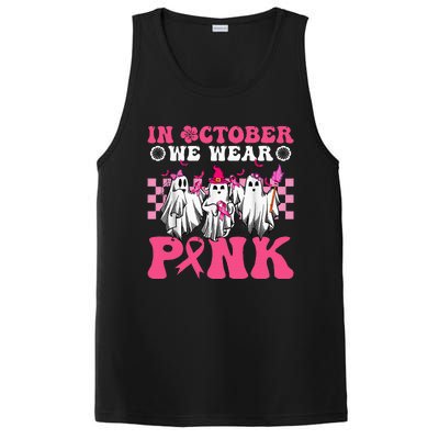 Wear Pink Breast Cancer Warrior Ghost Halloween Groovy PosiCharge Competitor Tank