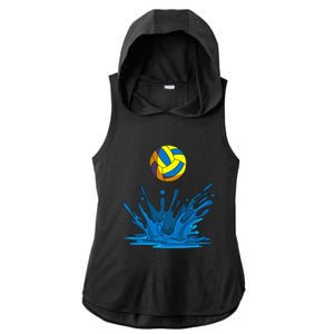 Water Polo Ball Player Team Sport Lover Swimmer Goalie Ladies PosiCharge Tri-Blend Wicking Draft Hoodie Tank