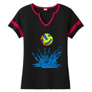 Water Polo Ball Player Team Sport Lover Swimmer Goalie Ladies Halftime Notch Neck Tee