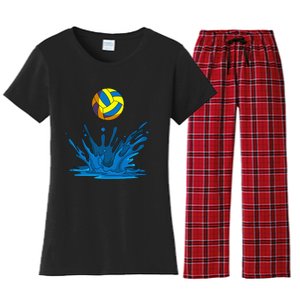 Water Polo Ball Player Team Sport Lover Swimmer Goalie Women's Flannel Pajama Set