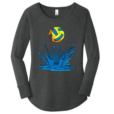 Water Polo Ball Player Team Sport Lover Swimmer Goalie Women's Perfect Tri Tunic Long Sleeve Shirt