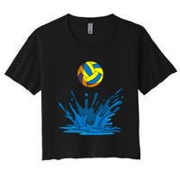 Water Polo Ball Player Team Sport Lover Swimmer Goalie Women's Crop Top Tee