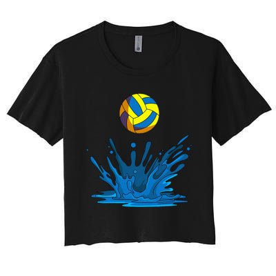 Water Polo Ball Player Team Sport Lover Swimmer Goalie Women's Crop Top Tee