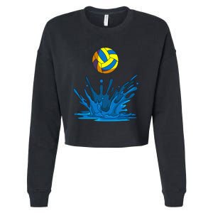 Water Polo Ball Player Team Sport Lover Swimmer Goalie Cropped Pullover Crew