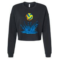 Water Polo Ball Player Team Sport Lover Swimmer Goalie Cropped Pullover Crew