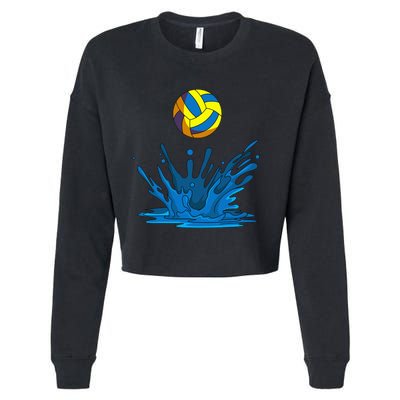 Water Polo Ball Player Team Sport Lover Swimmer Goalie Cropped Pullover Crew