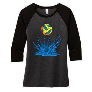 Water Polo Ball Player Team Sport Lover Swimmer Goalie Women's Tri-Blend 3/4-Sleeve Raglan Shirt