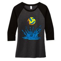 Water Polo Ball Player Team Sport Lover Swimmer Goalie Women's Tri-Blend 3/4-Sleeve Raglan Shirt