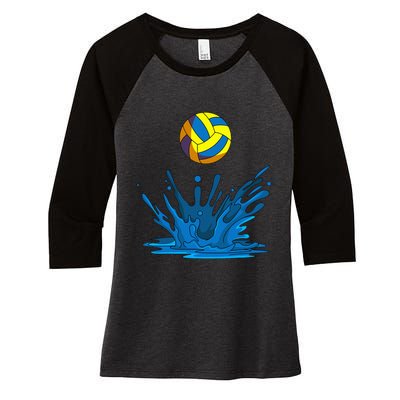 Water Polo Ball Player Team Sport Lover Swimmer Goalie Women's Tri-Blend 3/4-Sleeve Raglan Shirt