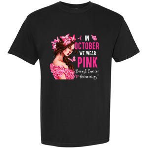 Wear Pink Breast Cancer Awareness Warrior  Pink Ribbon Garment-Dyed Heavyweight T-Shirt