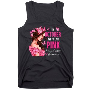 Wear Pink Breast Cancer Awareness Warrior  Pink Ribbon Tank Top