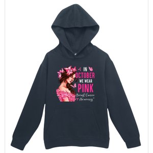 Wear Pink Breast Cancer Awareness Warrior  Pink Ribbon Urban Pullover Hoodie