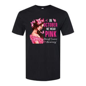 Wear Pink Breast Cancer Awareness Warrior  Pink Ribbon Softstyle CVC T-Shirt