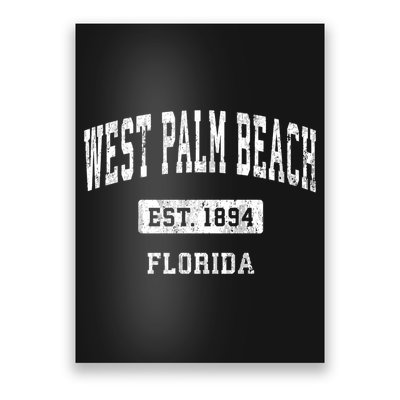West Palm Beach Florida Fl Vintage Sports Established Poster