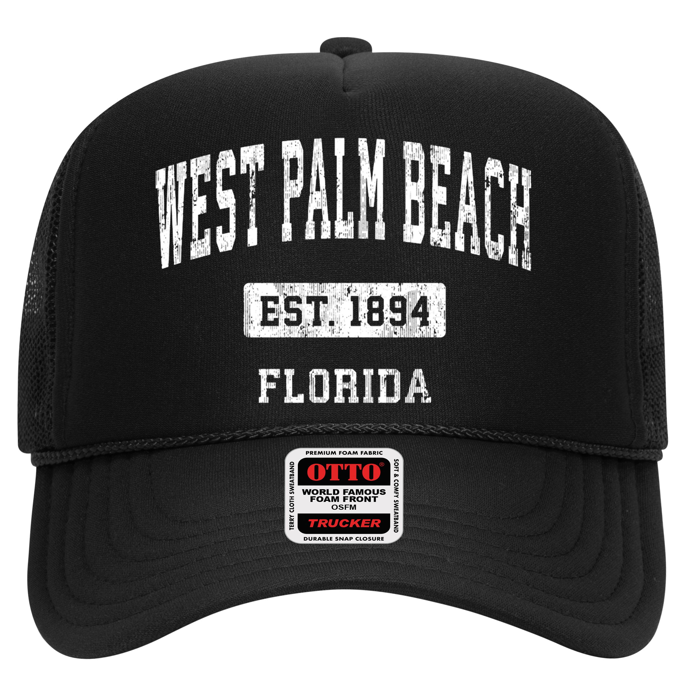 West Palm Beach Florida Fl Vintage Sports Established Hat