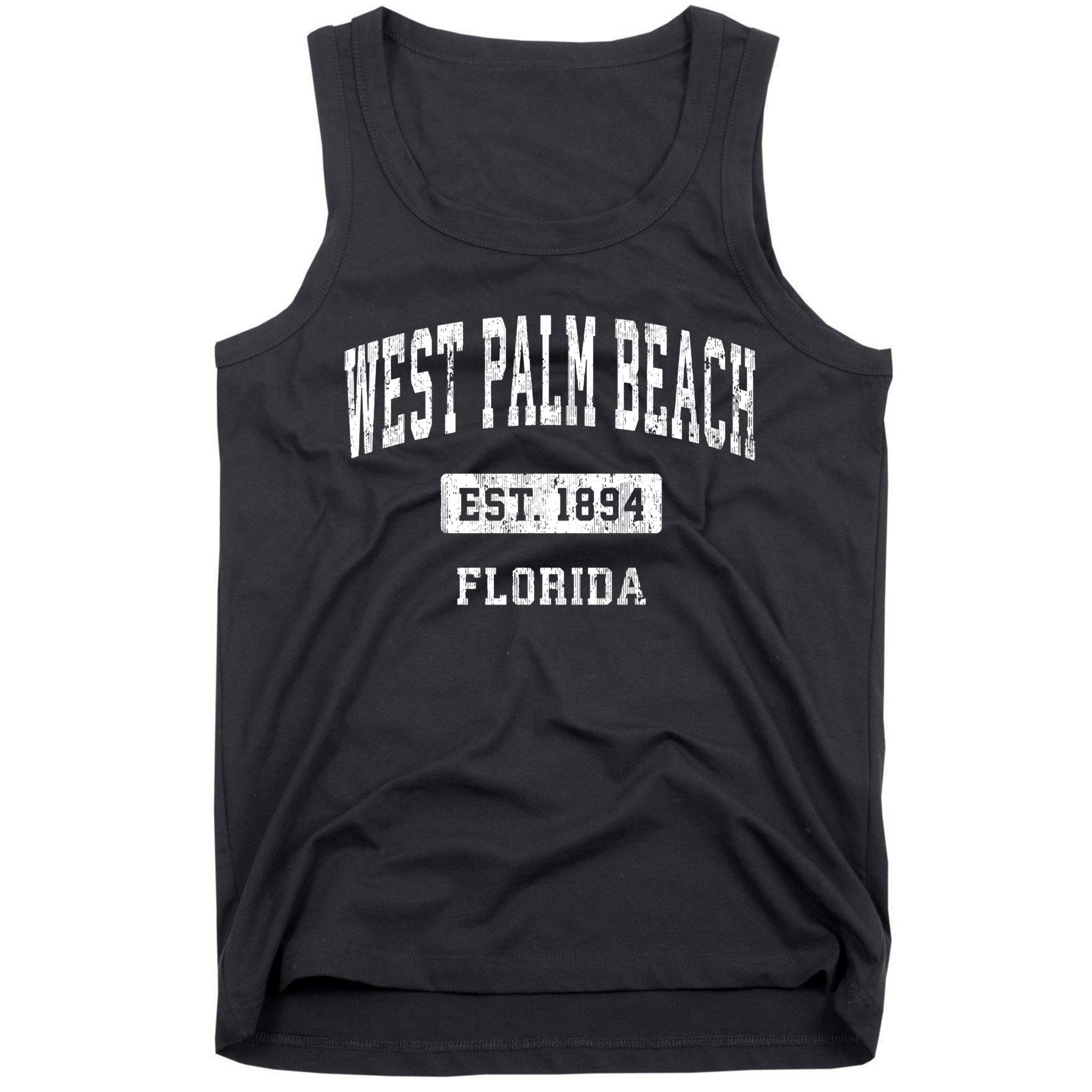 West Palm Beach Florida Fl Vintage Sports Established Tank Top