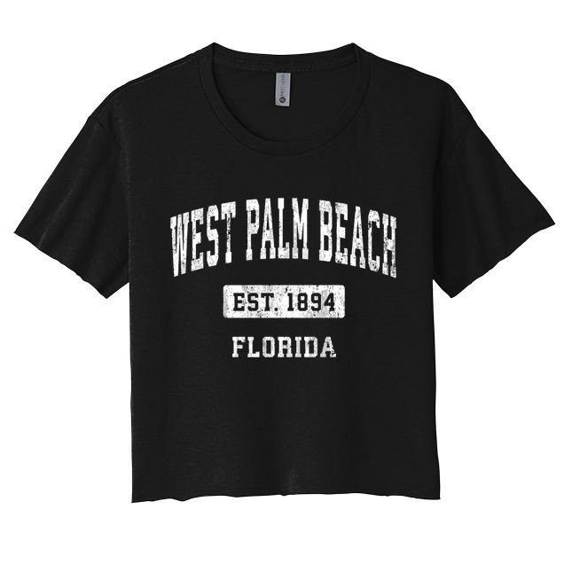 West Palm Beach Florida Fl Vintage Sports Established Crop Top
