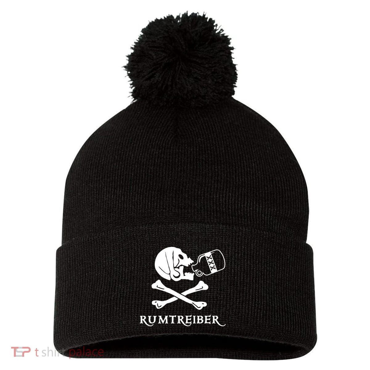 Wrestler Pirate Carnival Pom Pom 12in Knit Beanie