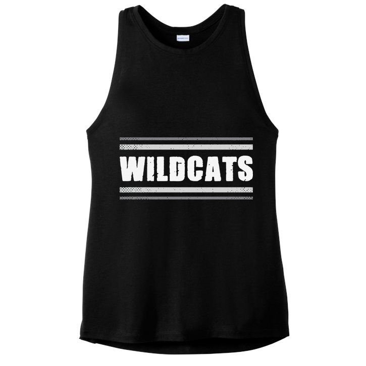 Wildcats Pride Clarksville Vintage Stripes Sweat Ladies PosiCharge Tri-Blend Wicking Tank
