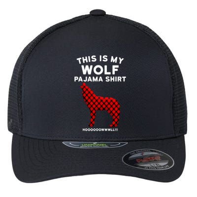 Wolf Pajama Cute Christmas Gift For Wolf Lovers Flexfit Unipanel Trucker Cap
