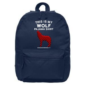 Wolf Pajama Cute Christmas Gift For Wolf Lovers 16 in Basic Backpack